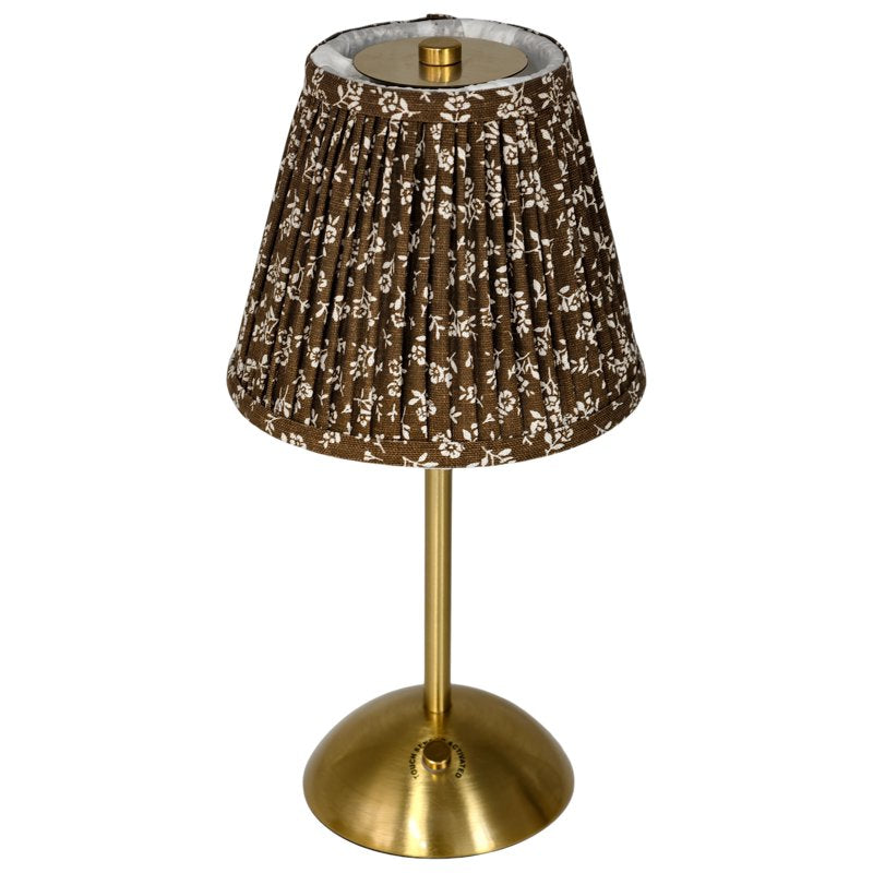 Rechargeable Table Lamp with Floral Pattern - Cordless, Touch Control, 3 Light Temperatures
