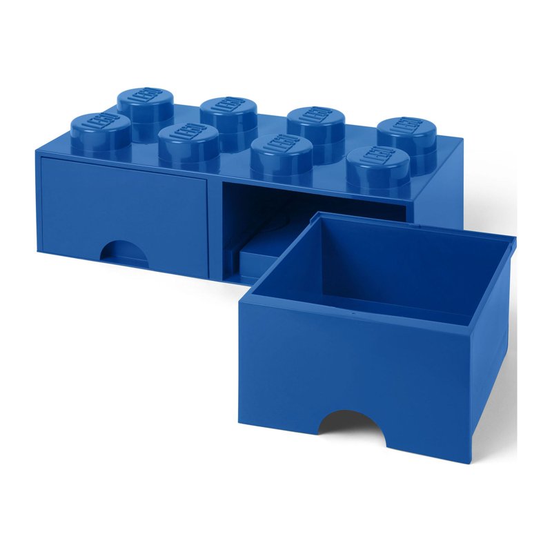 LEGO Storage Brick 8 with 2 Drawers - Modular Stackable Toy Organizer