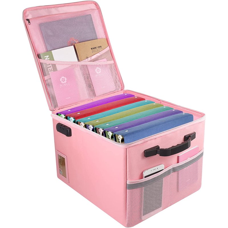 Fireproof File Cabinet with Lock - Water-Resistant Document Organizer for Letter & Legal Files