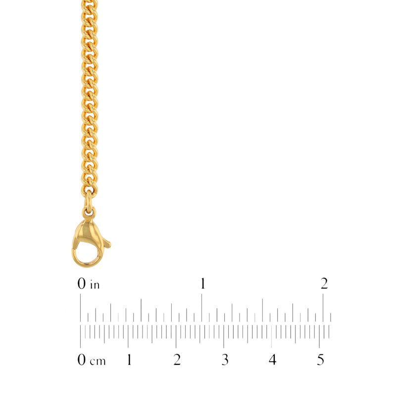 Men's 24-Inch Gold-Tone Stainless Steel Curb Chain Necklace - Hypoallergenic & Tarnish-Resistant