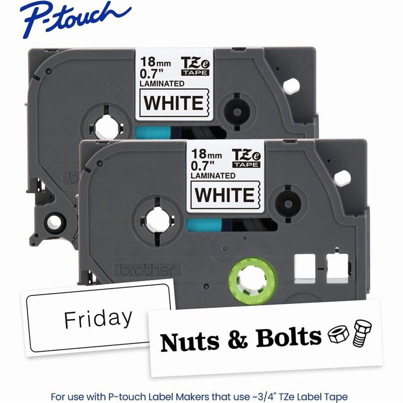 Brother Laminated Label Tape 18mm x 8m for P-touch Label Makers