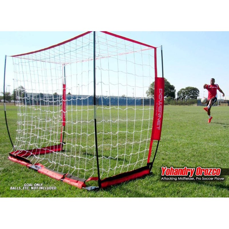 PowerNet 6' x 4' Portable Soccer Goal with Collapsible Steel Base + Carry Bag