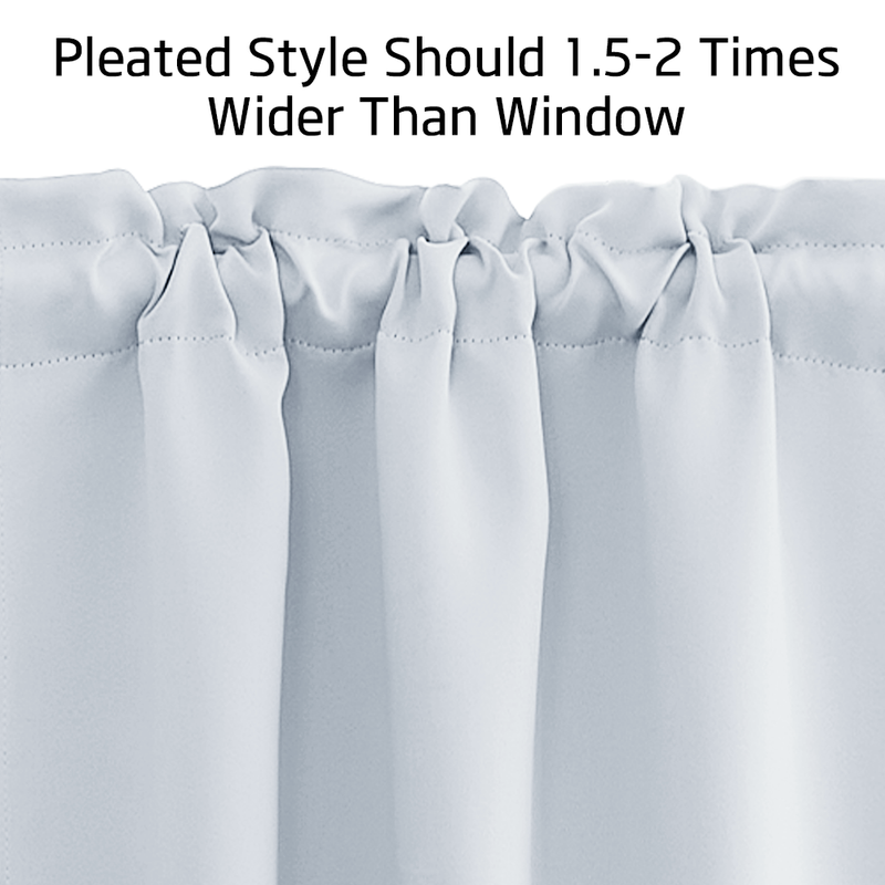 Room Darkening Thermal Insulated Curtain Panels - Greyish White, 42x24, 2 Panels
