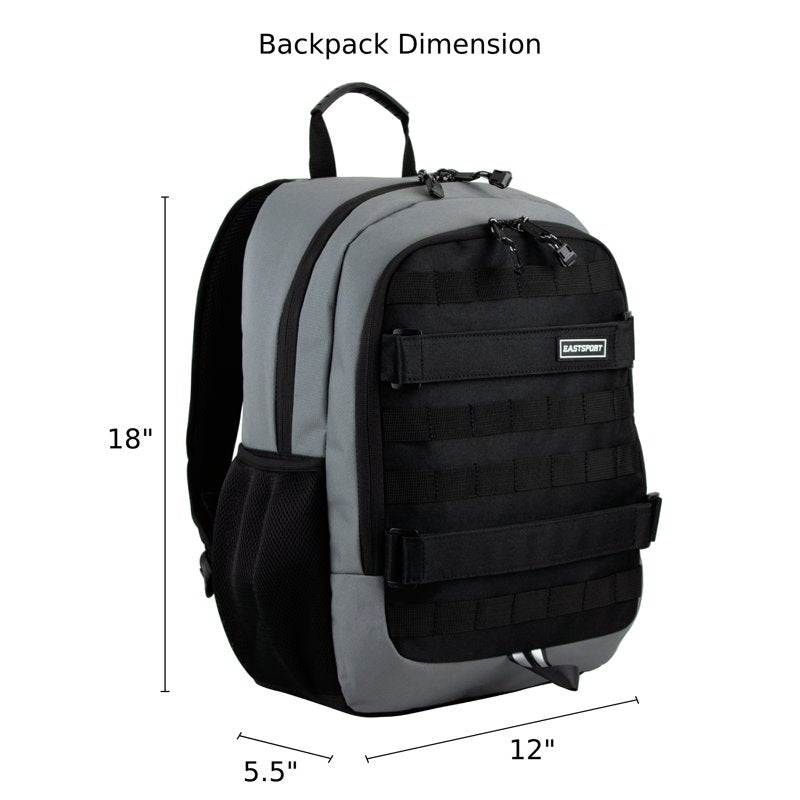 Skater Backpack with Skateboard Straps & Multiple Compartments - Durable & Rugged Design
