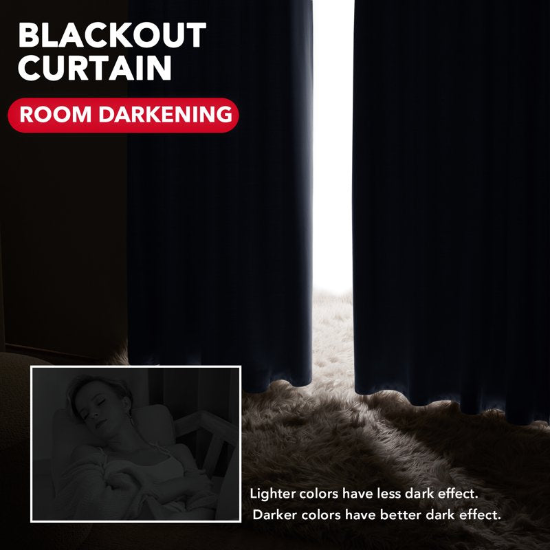 Thermal Insulated Blackout Curtains - Room Darkening Drapes for Living Room & Bedroom