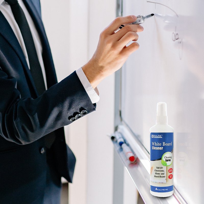 Bazic Dry Erase Spray Whiteboard Cleaner 4 oz – 12-Pack (Variation: 24-Pack)