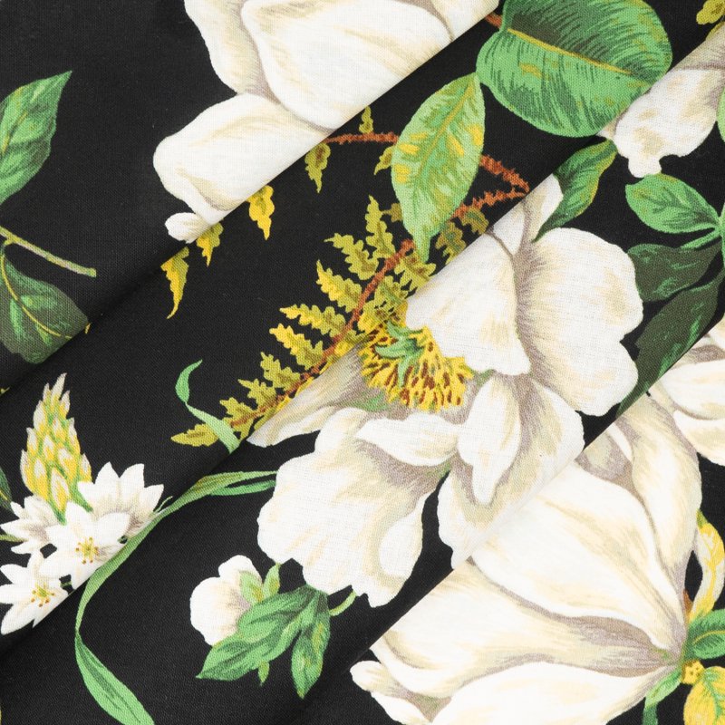 Cotton Quilt Fabric Black Janemse 44 Inch Wide 1 Yard - Sewing & Craft Material