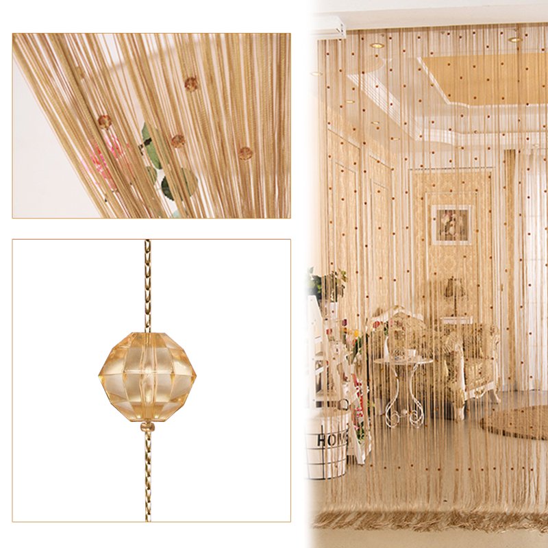 Crystal Bead Door Curtain Room Divider with Tassels - Romantic Window & Wall Decor
