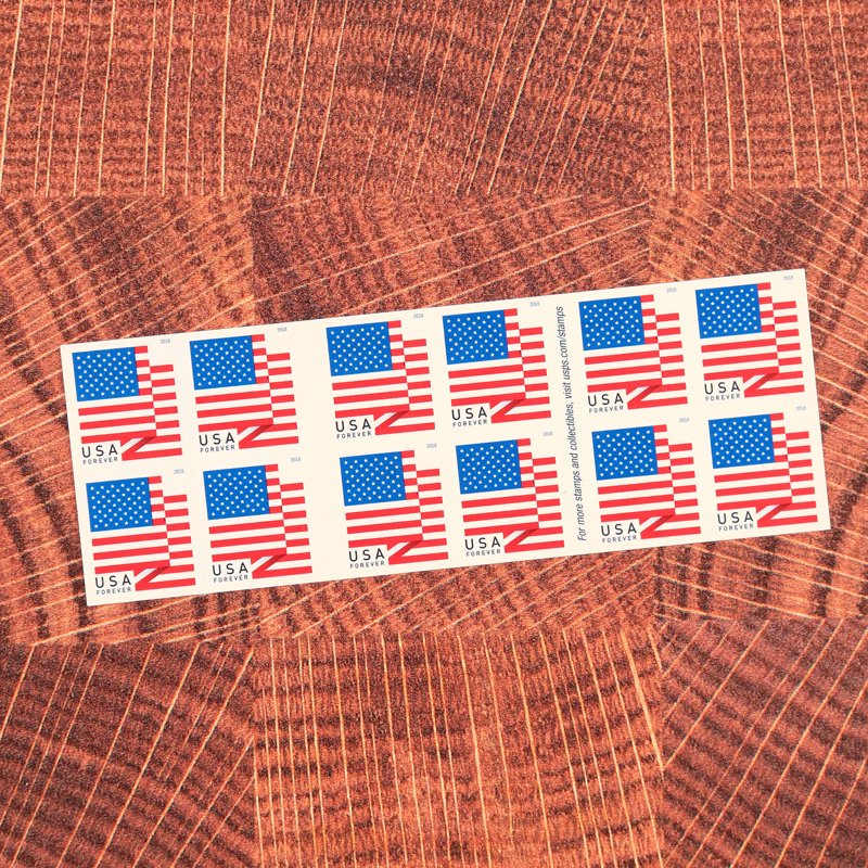 USPS 2018 Forever U.S. Flag Postage Stamps Book of 20 - American Flag Collectible