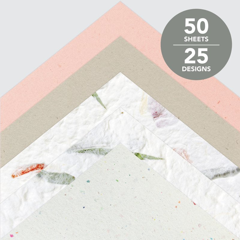 12x12 Scrapbook Paper Pad - 50 Sheets Floral Designs for Crafting