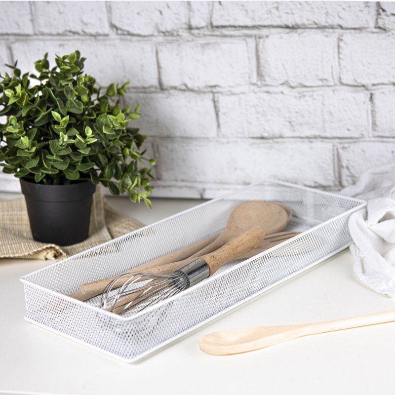 Mesh Drawer Organizer Tray for Kitchen and Desk Storage - Multiple Sizes