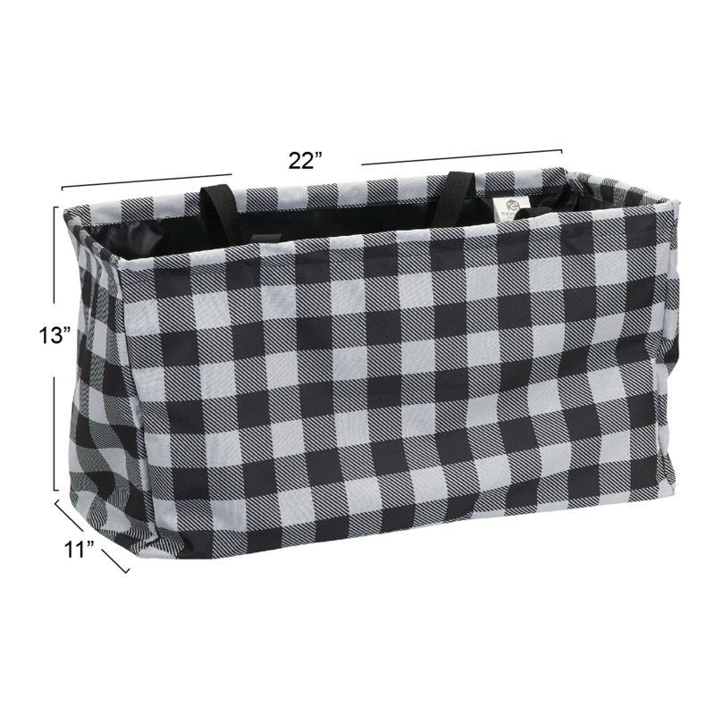 Water-Resistant Canvas Utility Tote with Handles - Rectangular Storage Bag