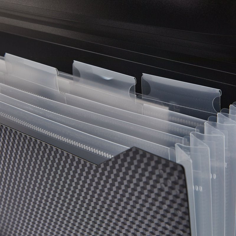 7-Pocket Poly Expanding File Organizer for Documents - Black