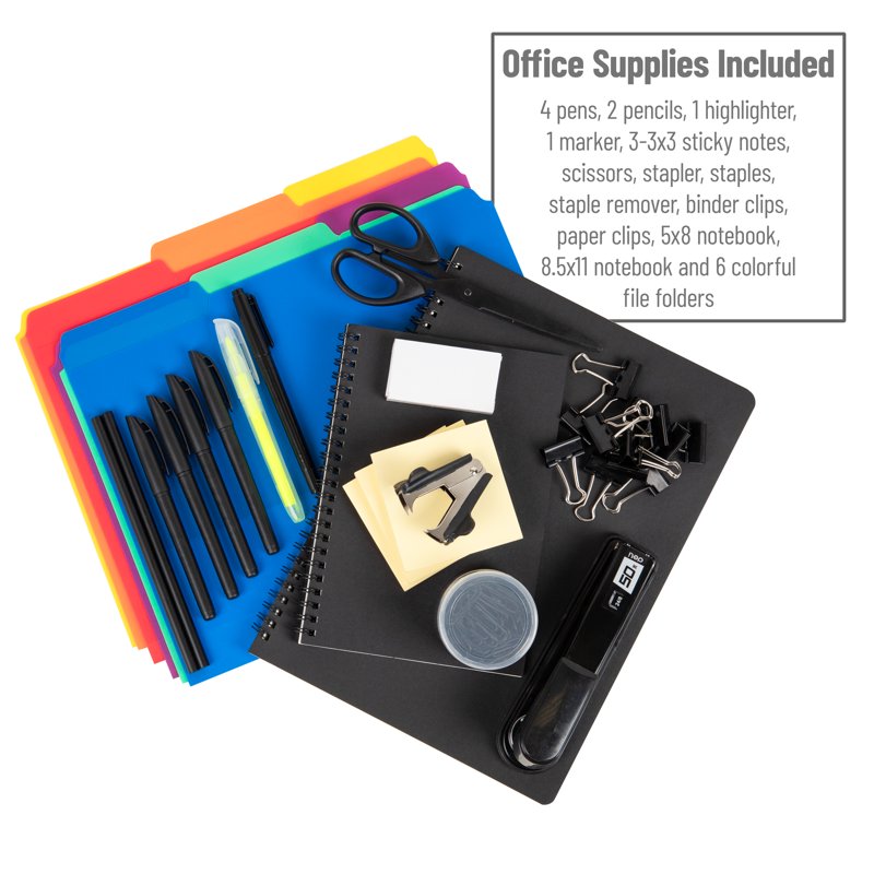 Desktop Organizer with Office Supplies - File Storage & Desk Storage Solution