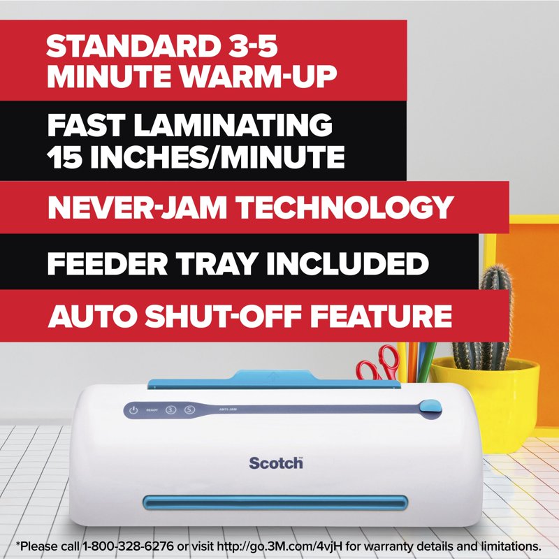 Thermal Laminator Machine with 2 Pouches - 9-Inch Professional Laminator for Crafts & Photos