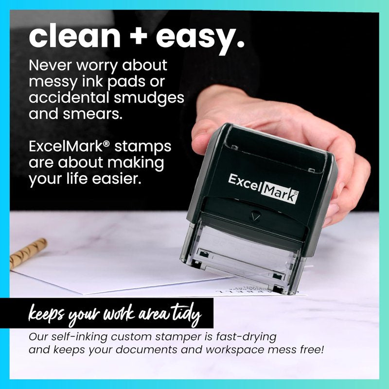Self-Inking Office Stamp for Rapid Repetitive Use - Clear Impressions