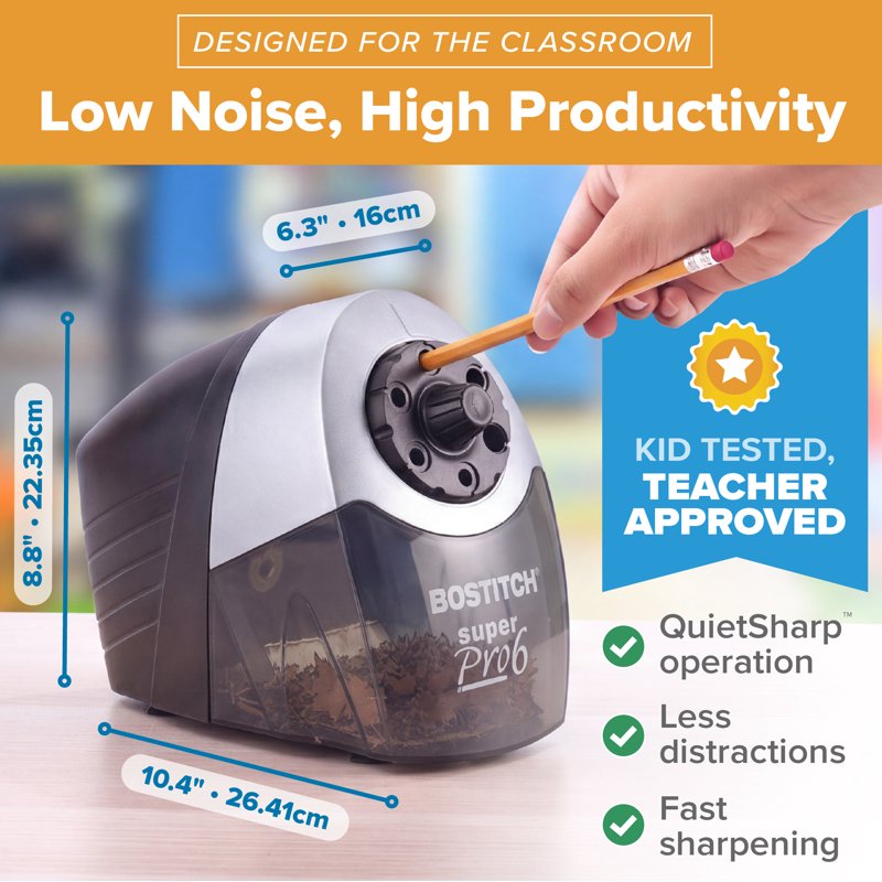 Commercial Electric Pencil Sharpener - Heavy Duty, Fast & Quiet