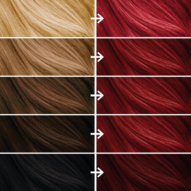 Cherry Red Permanent Hair Color Kit - Multi Pack for Vibrant Red Shades