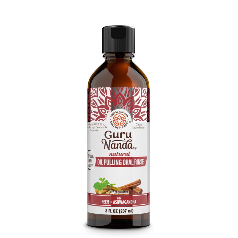 Oil Pulling Mouthwash with Coconut Cinnamon & Herbal Extracts - 8 fl oz