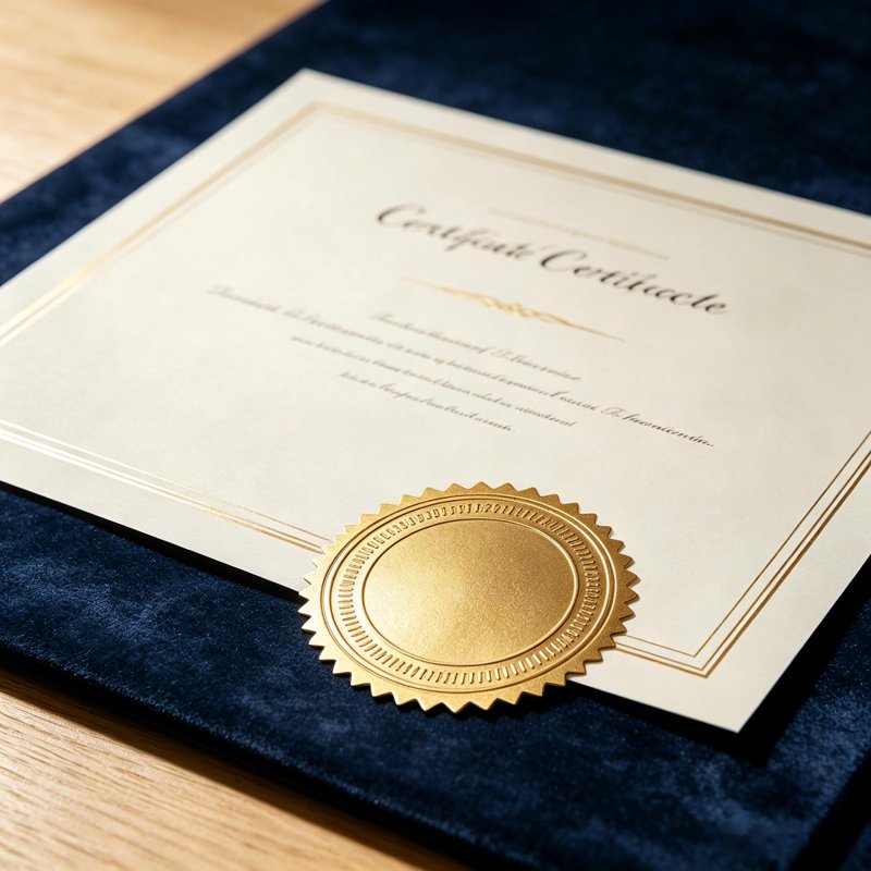 Gold Embossed Seal Stickers 2 Inch Set of 500 for Notary & Packaging