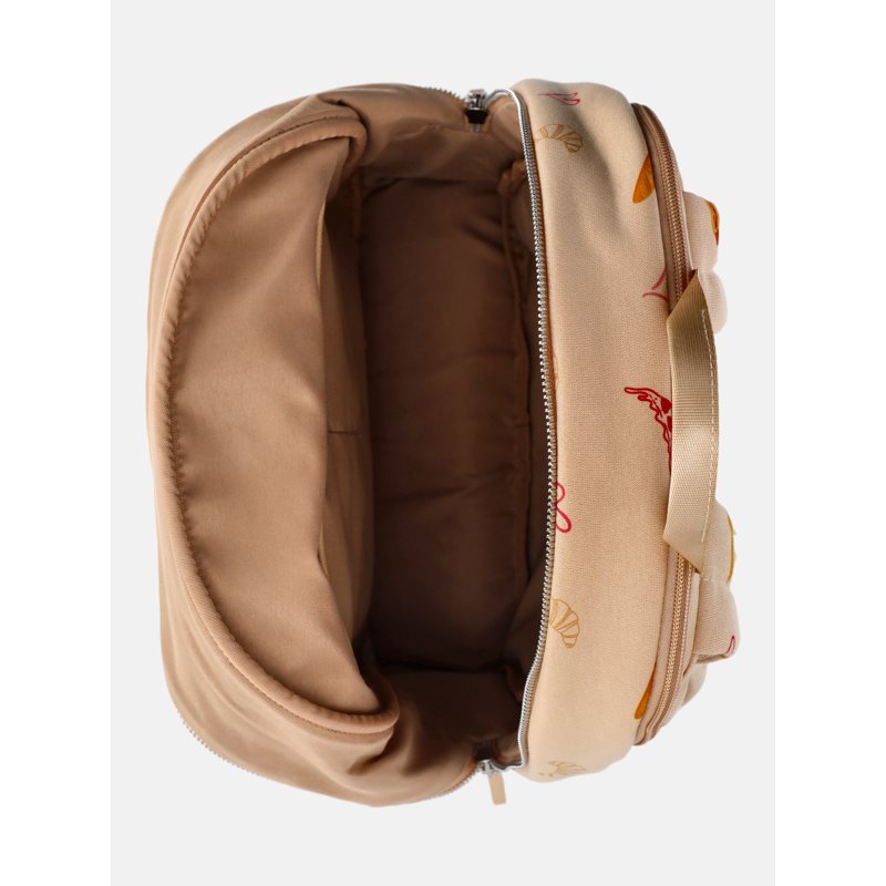 Women's Dome Backpack with Charm Chain Accent - Multiple Colors