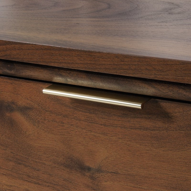 Sauder Clifford Place Lateral File Cabinet - Walnut Finish with Lock & Cords Pass-Through