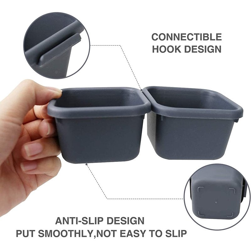 22 Pack Desk Drawer Organizer Set, Dark Grey, Multipurpose Storage