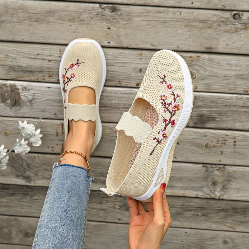 Orthopedic Slip-On Walking Shoes for Women Wide Width Support Casual Sneakers