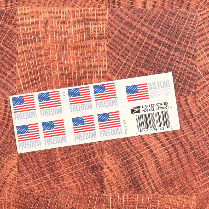 USPS 2023 Freedom Flag Postage Stamp Book of 20 Patriotic USA Forever Stamps