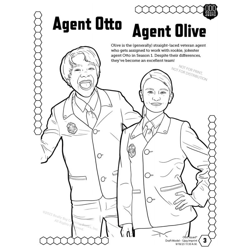 Kids Coloring Book - Odd Squad Imprint with 25 Pages for Art & Learning