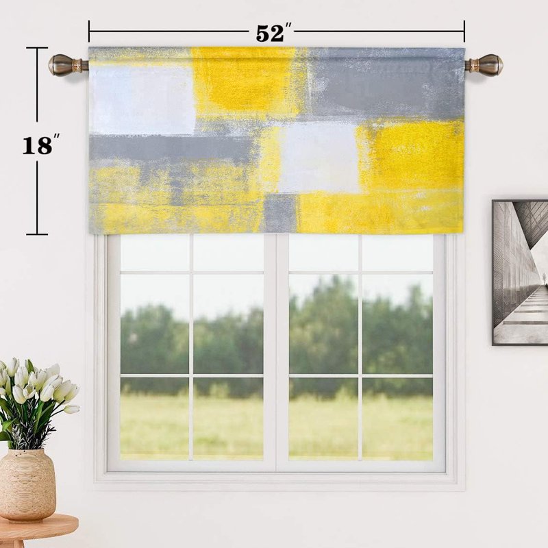Kitchen Valances Window Treatments - Modern Half Curtain for Living Room & Bedroom