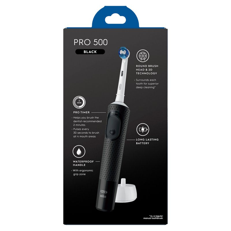 Rechargeable Electric Toothbrush for Adults & Kids - Black, 1 Count