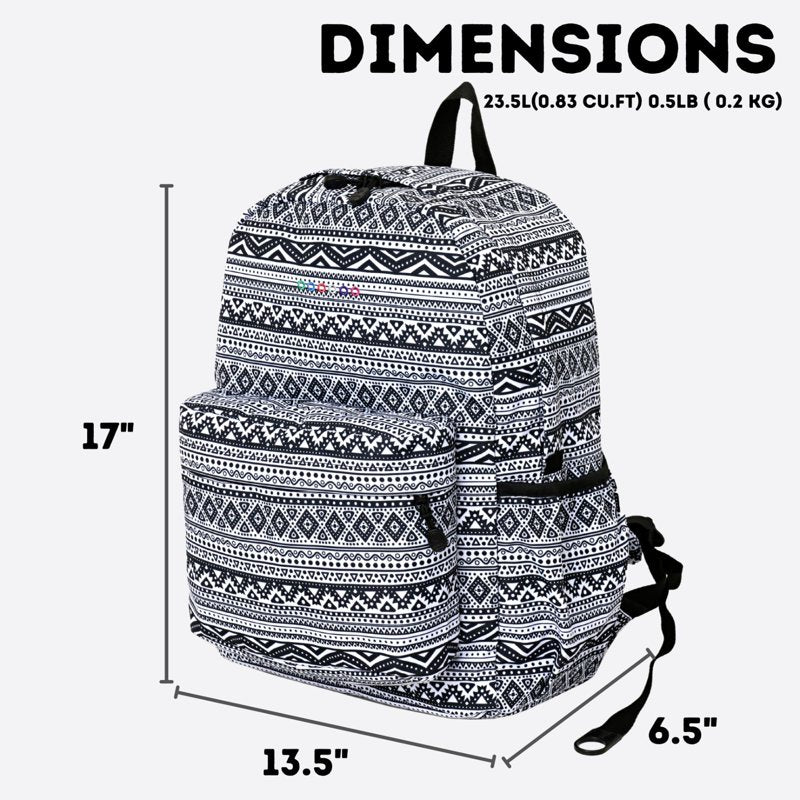 17-Inch School and Travel Backpack for Kids & Adults - Water-Resistant & Ergonomic