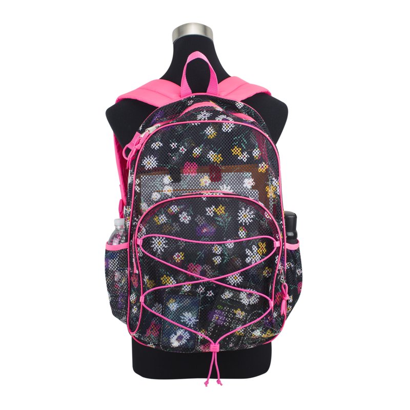 Unisex Mesh Bungee Backpack with Padded Shoulder Straps - Multiple Colors