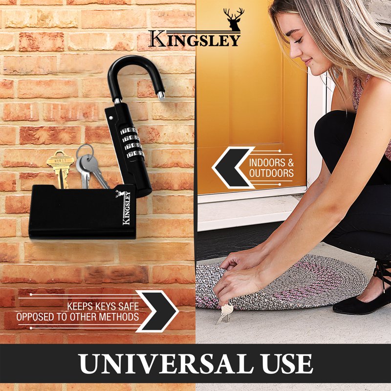 Realtor's Lockbox Key Safe with 5-Key Capacity - Weather-Resistant Wall Mount Lock Box