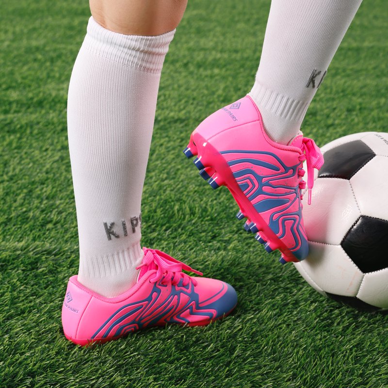 Burudani Kids Soccer Cleats Shoes - 12 Little Kid, Fuchsia/Pink/Royal/Blue