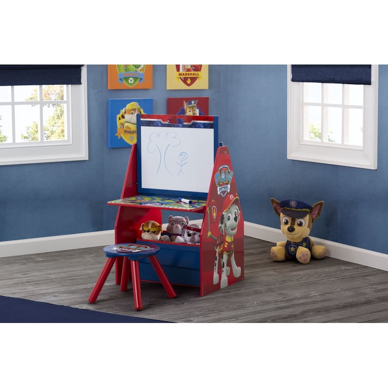 Kids Art Table with Easel, Storage & Toy Organizer - PAW Patrol Design