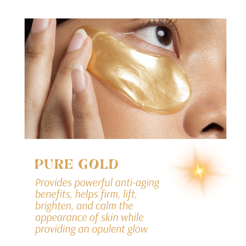 Hydro Gel Eye Patches with Gold & Collagen - Brightening & Hydrating 2 Pack