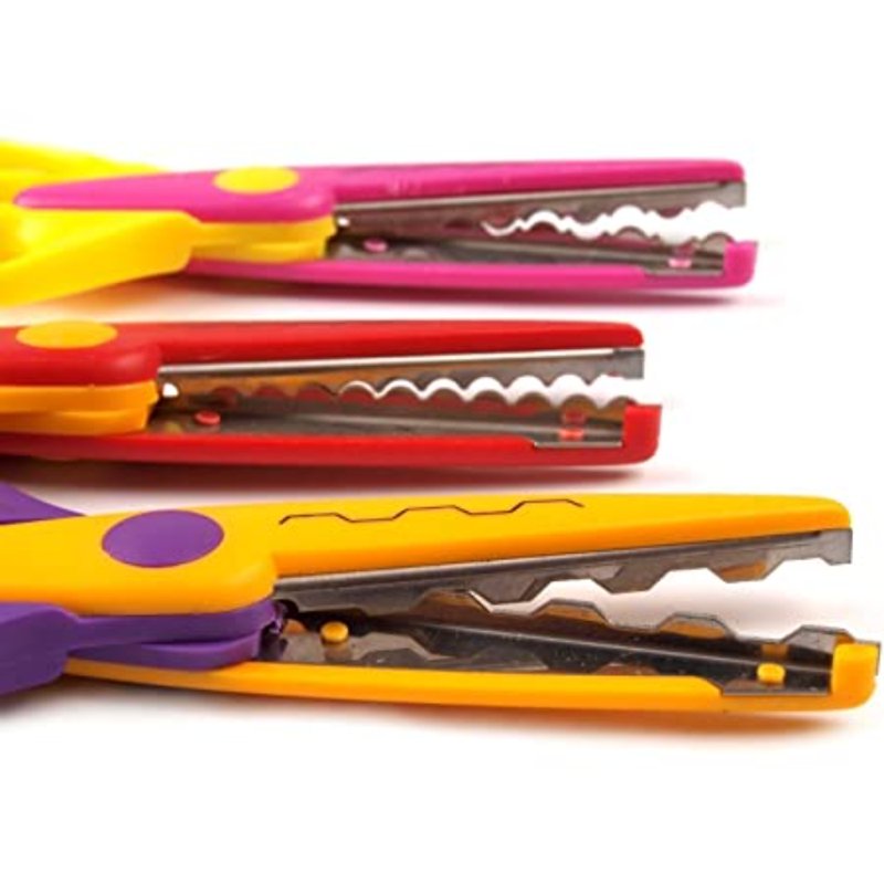 Zig Zag Craft Scissors Set of 6 - Decorative Edge Cutters for Scrapbooking & DIY Projects