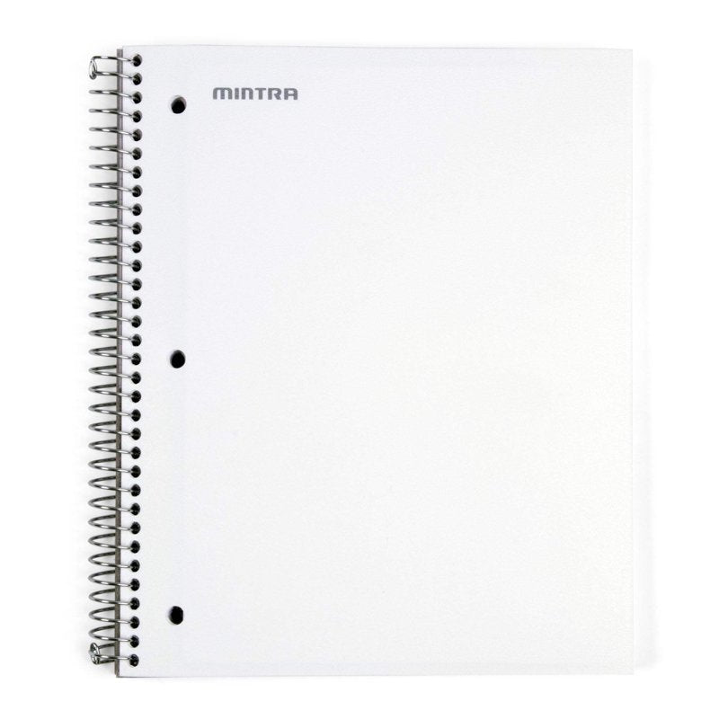 Spiral Notebooks 3 Pack - Durable 1 Subject College Ruled, Water-Resistant Cover