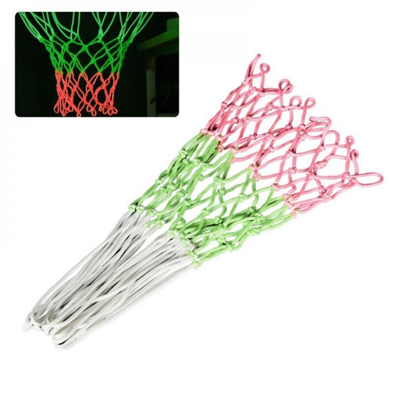 Glow in the Dark Basketball Net - Heavy Duty Nylon, Outdoor Indoor Court