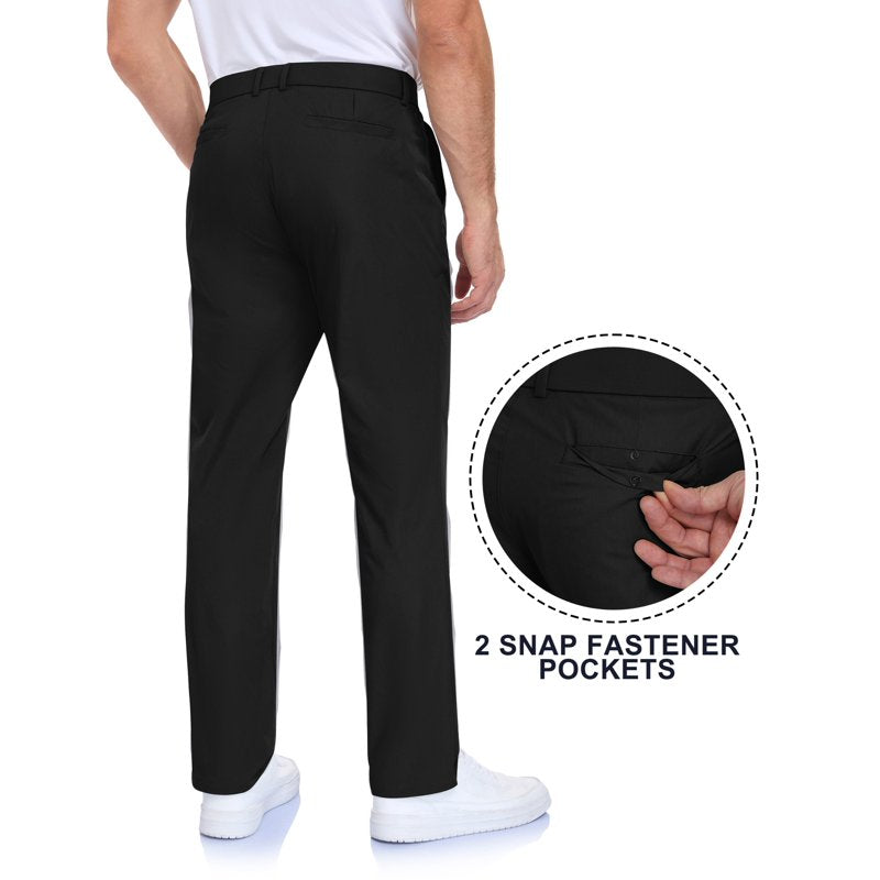 Men's Golf Pants Lightweight Stretch Casual Trousers with 4 Pockets