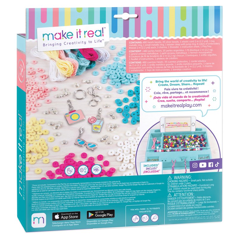 DIY Heishi Bead Bracelet Kit - Create 5 Colorful Friendship Jewelry Sets