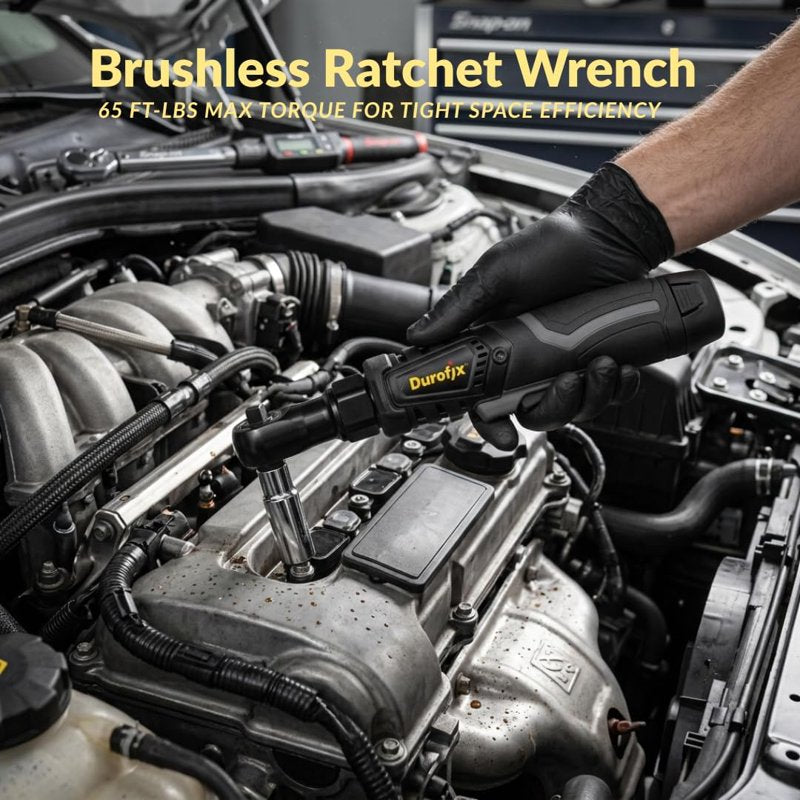 Cordless Impact Wrench 12V 3/8 Inch Max Torque 65 ft-lbs Brushless Tool Kit