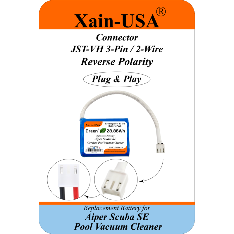 2600mAh Lithium-Ion Battery for Aiper Scuba SE Pool Vacuum Cleaner - Extended Runtime Replacement