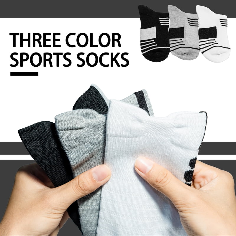 Men's Athletic Crew Socks 12 Pairs Breathable Sports Socks for Outdoor Activities