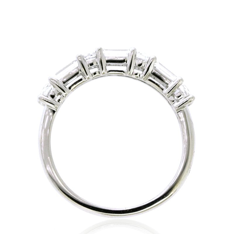 Sterling Silver White Sapphire Band Ring - Hypoallergenic Gift Jewelry