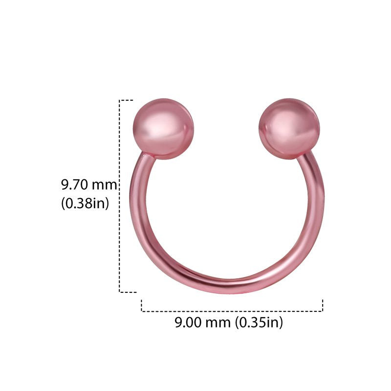 Pink Horseshoe Earrings Set - Surgical Steel Hypoallergenic Women’s Jewelry