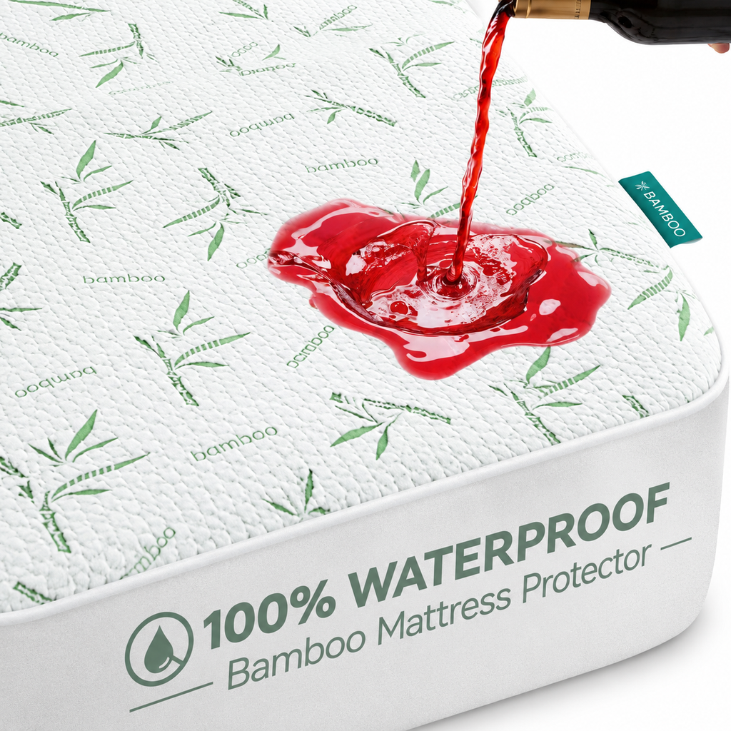 Waterproof Mattress Protector Twin - Ultra-Soft Breathable Fitted Cover