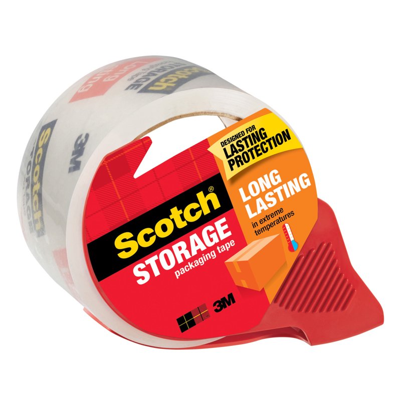 Long Lasting Clear Packaging Tape with Dispenser - 1 7/8 x 54.6 Yd
